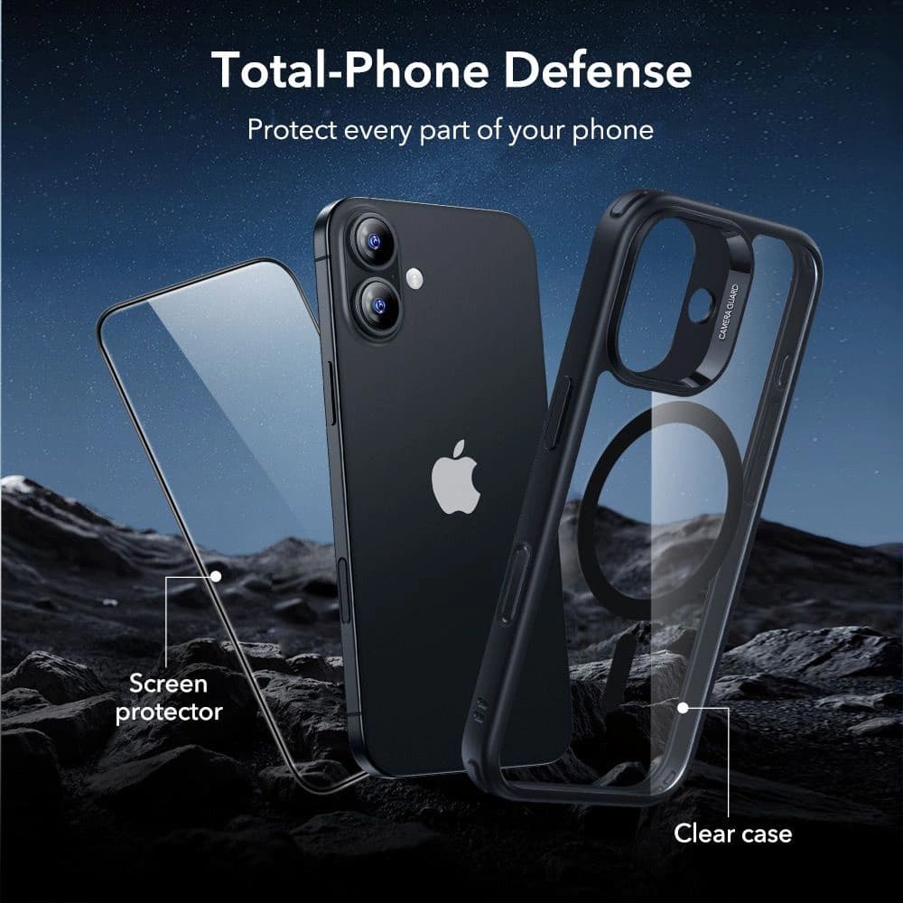 ESR Classic Hybrid HaloLock s ochranným sklem iPhone 17 černá průhledná - náhled 2