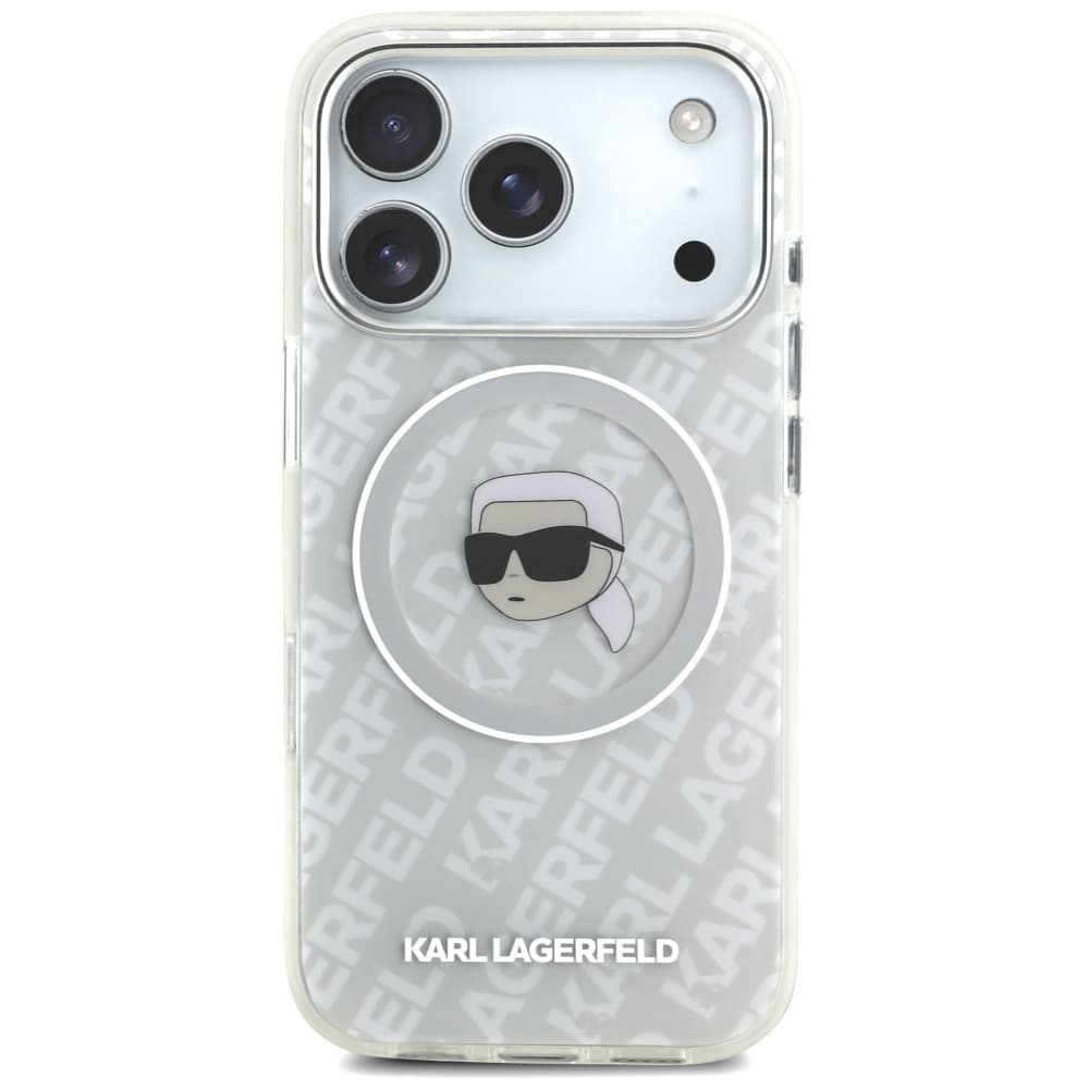 Karl Lagerfeld IML Karl Head Logo MagSafe iPhone 17 Pro šedý - náhled 2