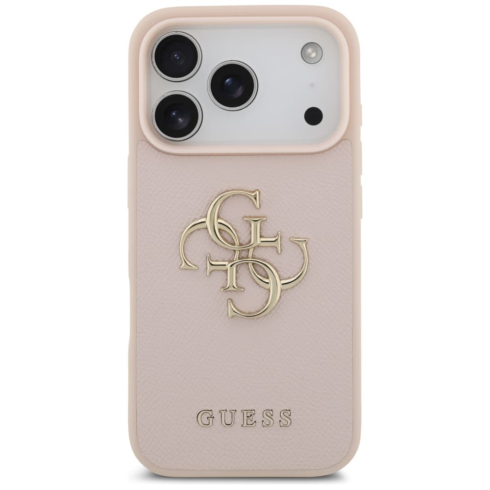 Guess Hardcase 4G Grained Big and Classic Logo iPhone 17 Pro růžová - náhled 2