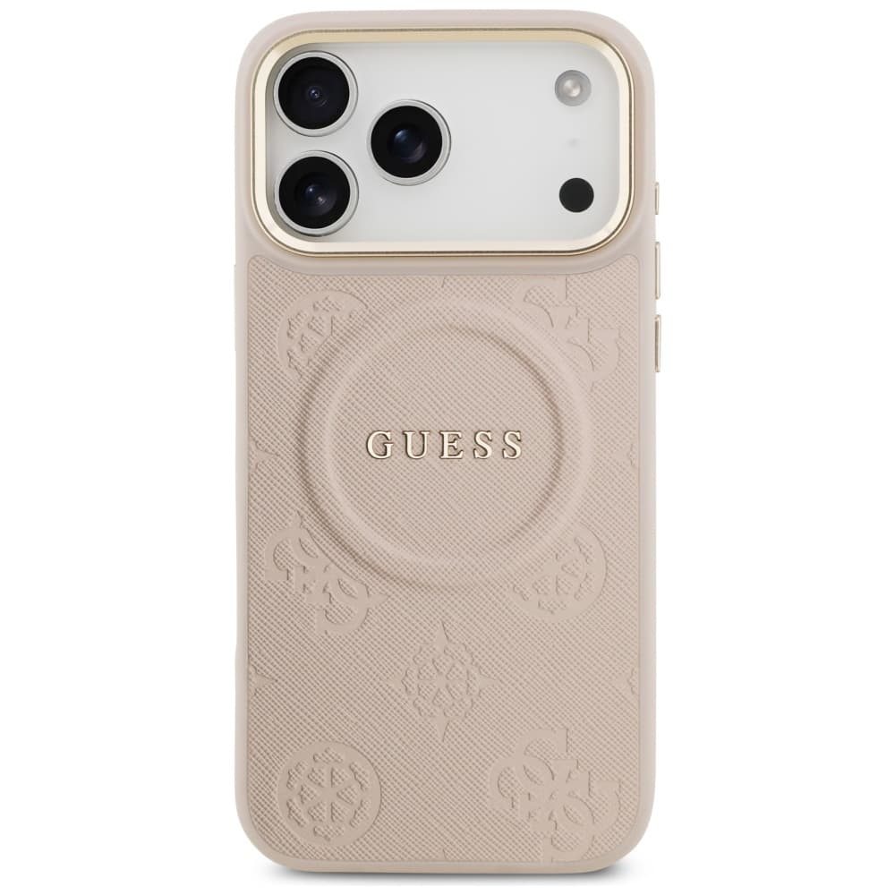 Guess Peony Hot Stamp MagSafe pouzdro iPhone 17 Pro Max růžové - náhled 2