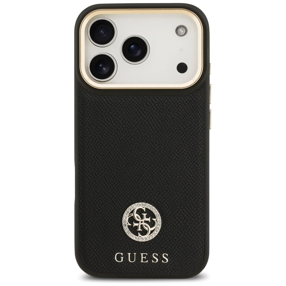 Guess Grained Strass Logo MagSafe pro iPhone 17 Pro černý - náhled 2