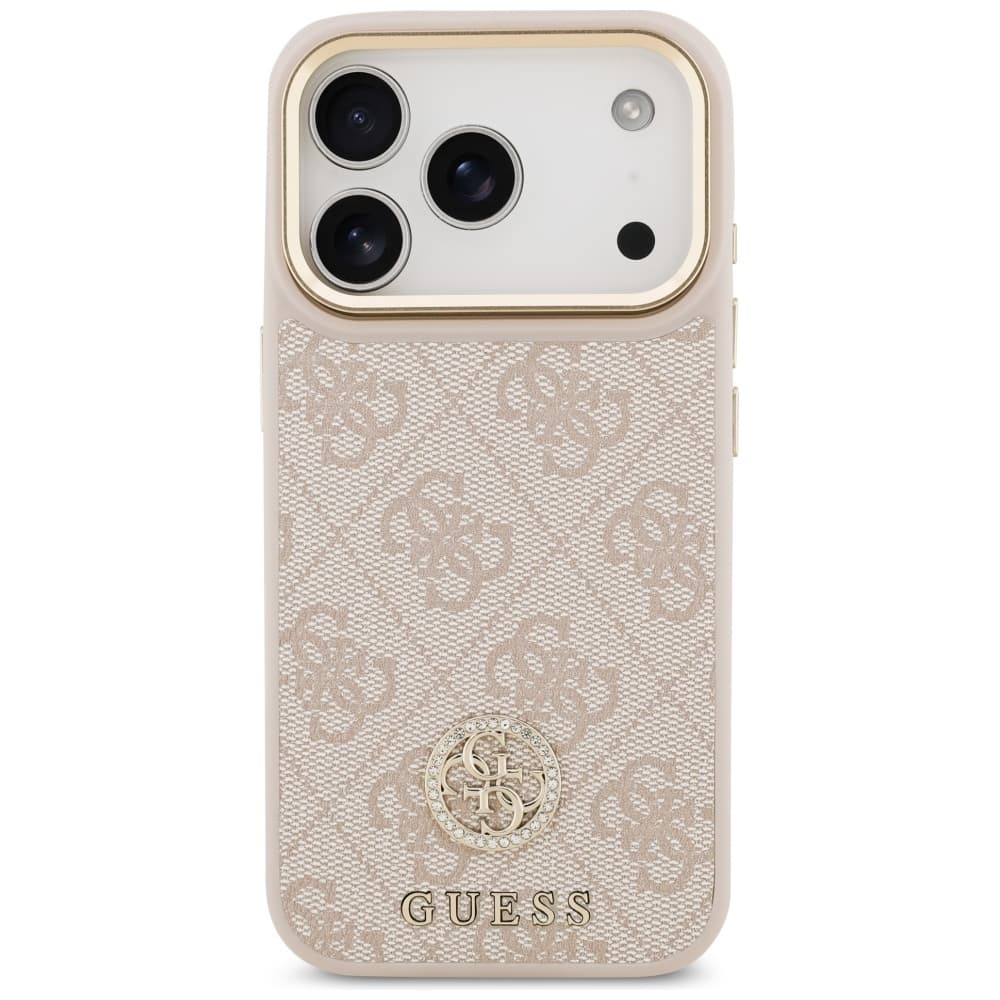 Guess Hardcase 4G Strass Logo MagSafe iPhone 17 Pro růžová - náhled 2