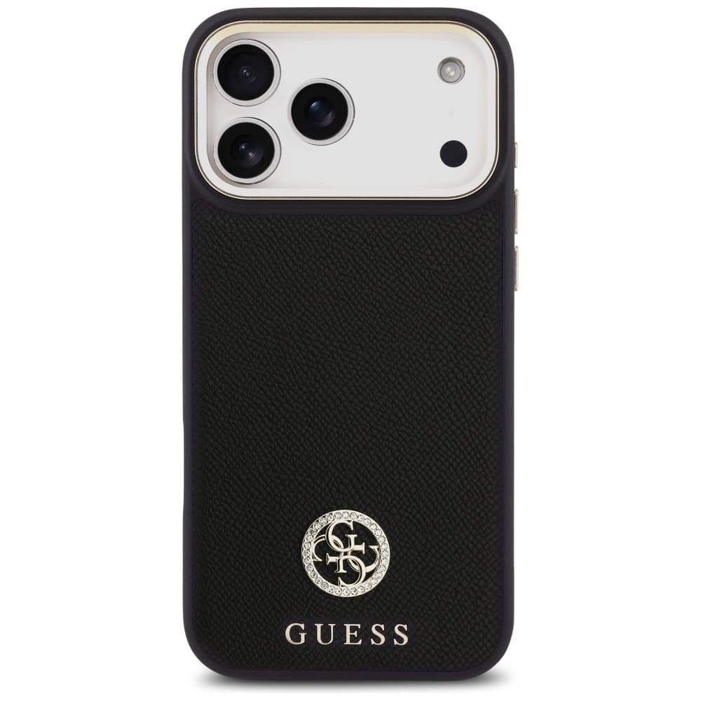 Guess Grained Strass Logo MagSafe pro iPhone 17 Pro Max černá - náhled 2