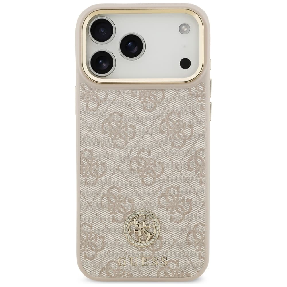 Guess Hardcase 4G Strass Logo MagSafe iPhone 17 Pro Max růžová - náhled 2