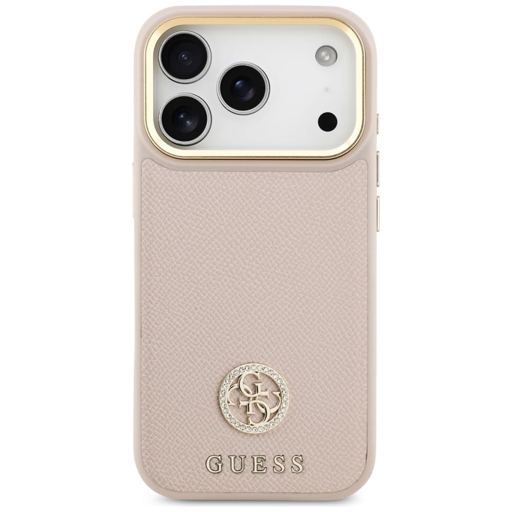 Guess Grained Strass Logo MagSafe pro iPhone 17 Pro růžová - náhled 2