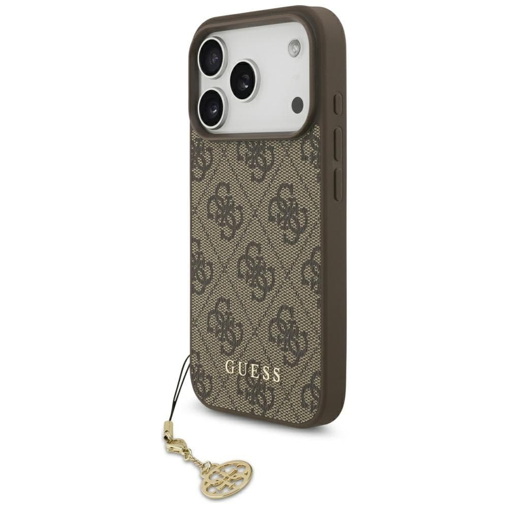 Guess Hardcase 4G Charm Cradle MagSafe iPhone 17 Pro Hnědý - náhled 2