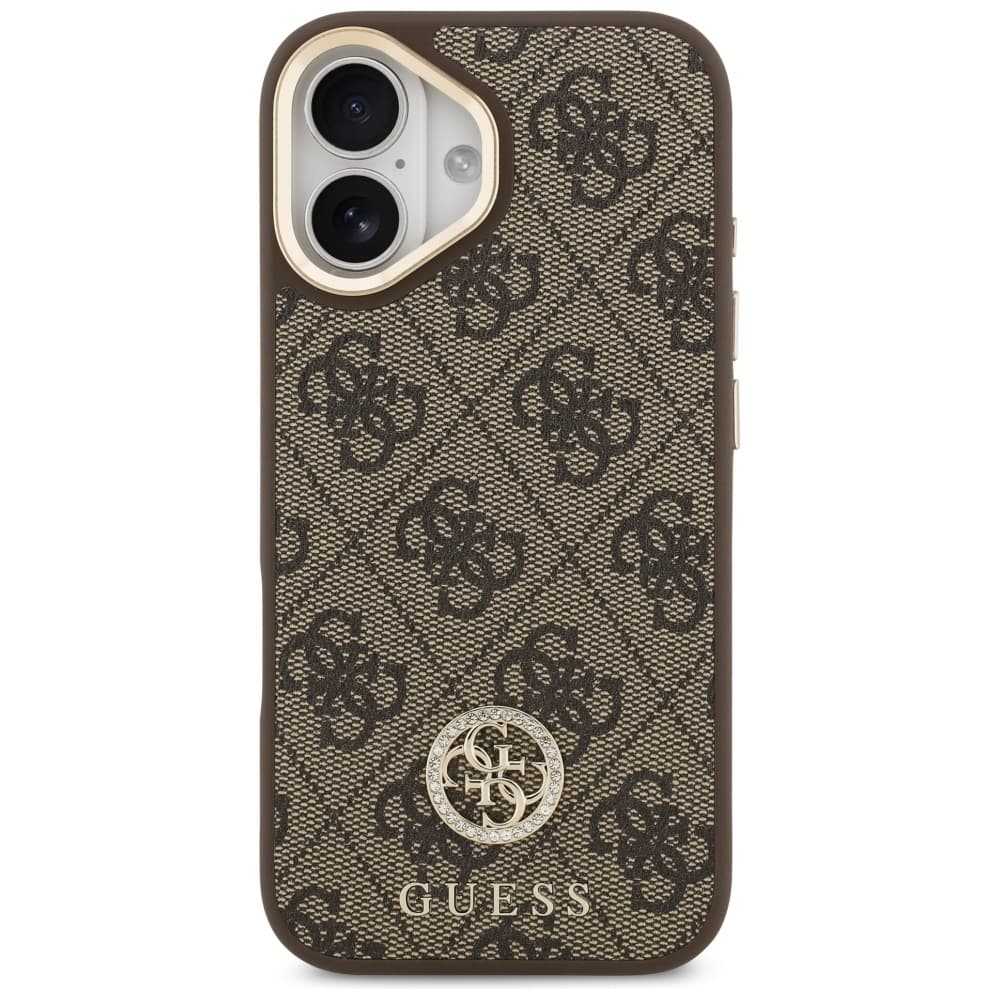 Guess Hardcase 4G Strass Logo MagSafe iPhone 17 Hnědý - náhled 2