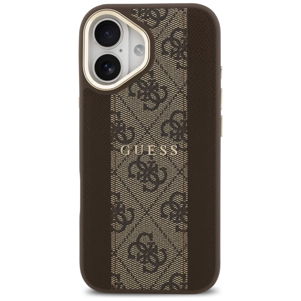 Guess - Pevný kryt 4G Stripe MagSafe (GUHMP17SPG4SEMCW) - iPhone 17 - Hnědá - náhled 2