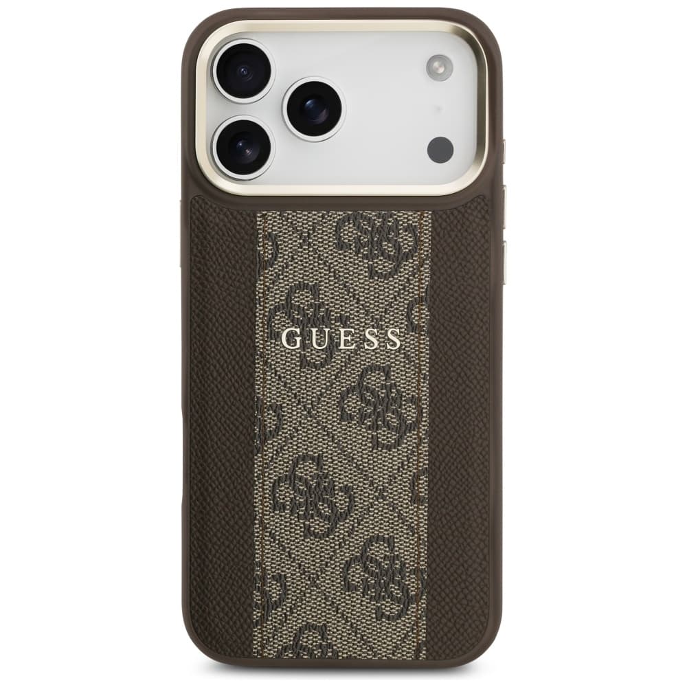 Guess Hardcase 4G Stripe MagSafe iPhone 17 Pro Hnědý - náhled 2