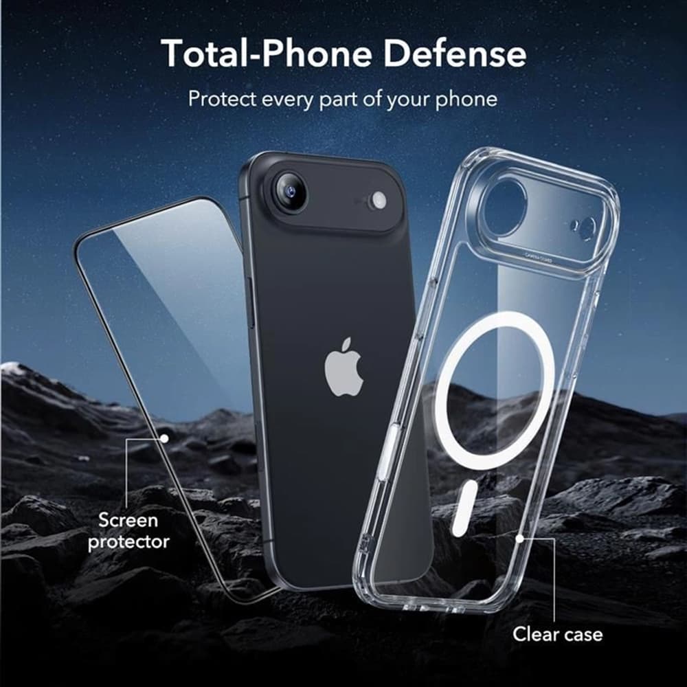 ESR Classic Hybrid HaloLock s ochranným sklem iPhone 17 Air průhledný - náhled 2