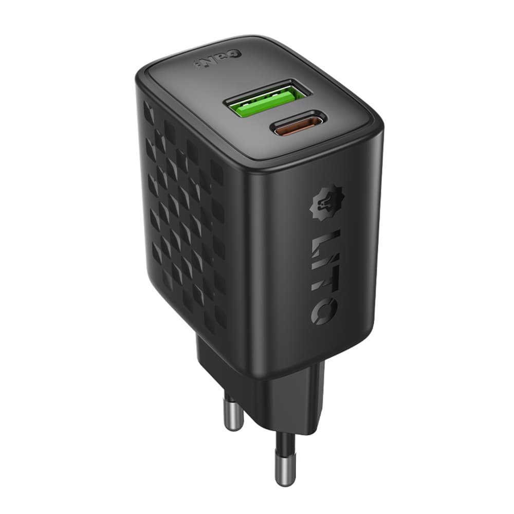 Lito Wall Charger LC19 Type-C USB výstup PD30W GaN PC nehořlavý EU zástrčka černá - náhled 2