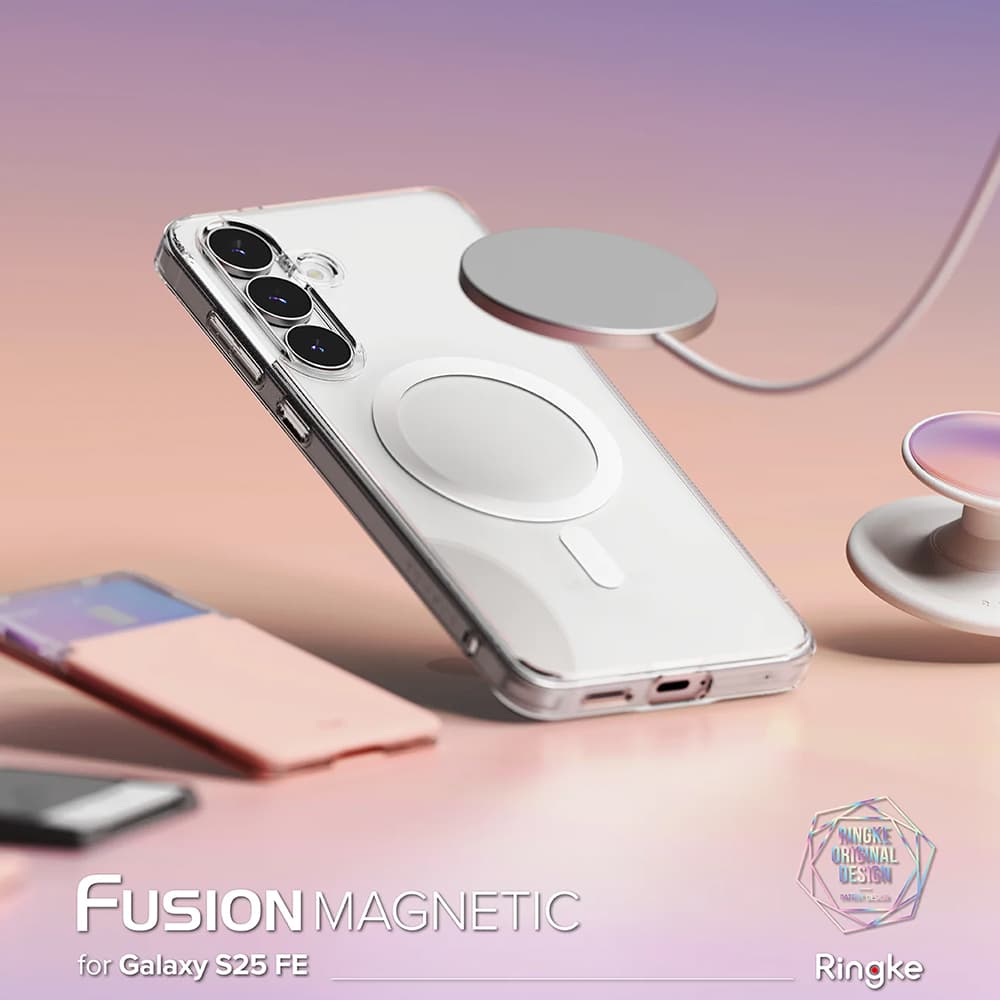 Kryt Ringke Fusion MagSafe pro Samsung Galaxy S25 FE čirý - náhled 2