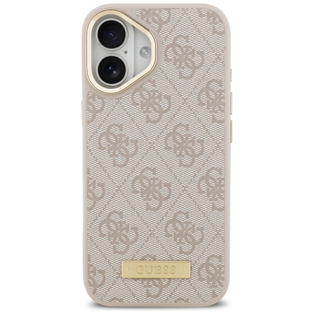 Guess Hardcase 4G Logo Plate MagSafe iPhone 17 Růžová - náhled 2