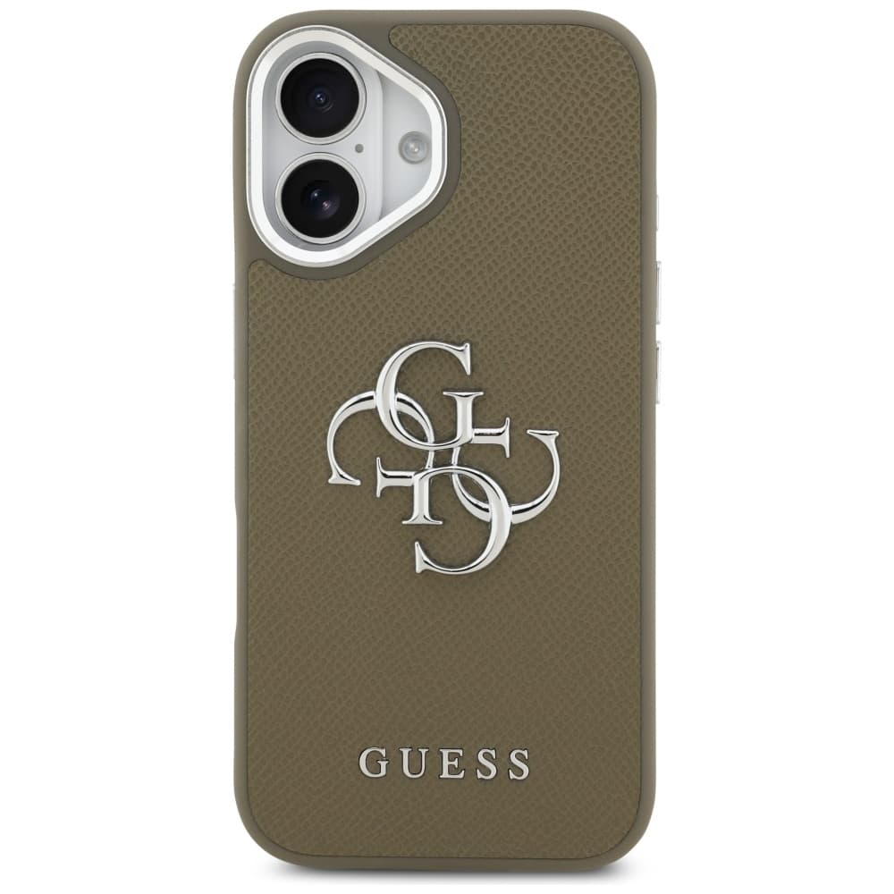 Guess Hardcase Grained Big 4G Classic Logo iPhone 17 Hnědá - náhled 2