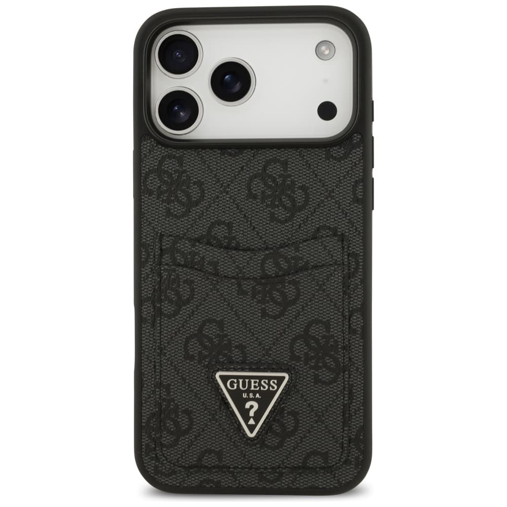 Guess Hardcase 4G Double Card Triangle pro iPhone 17 Pro Max černý - náhled 2