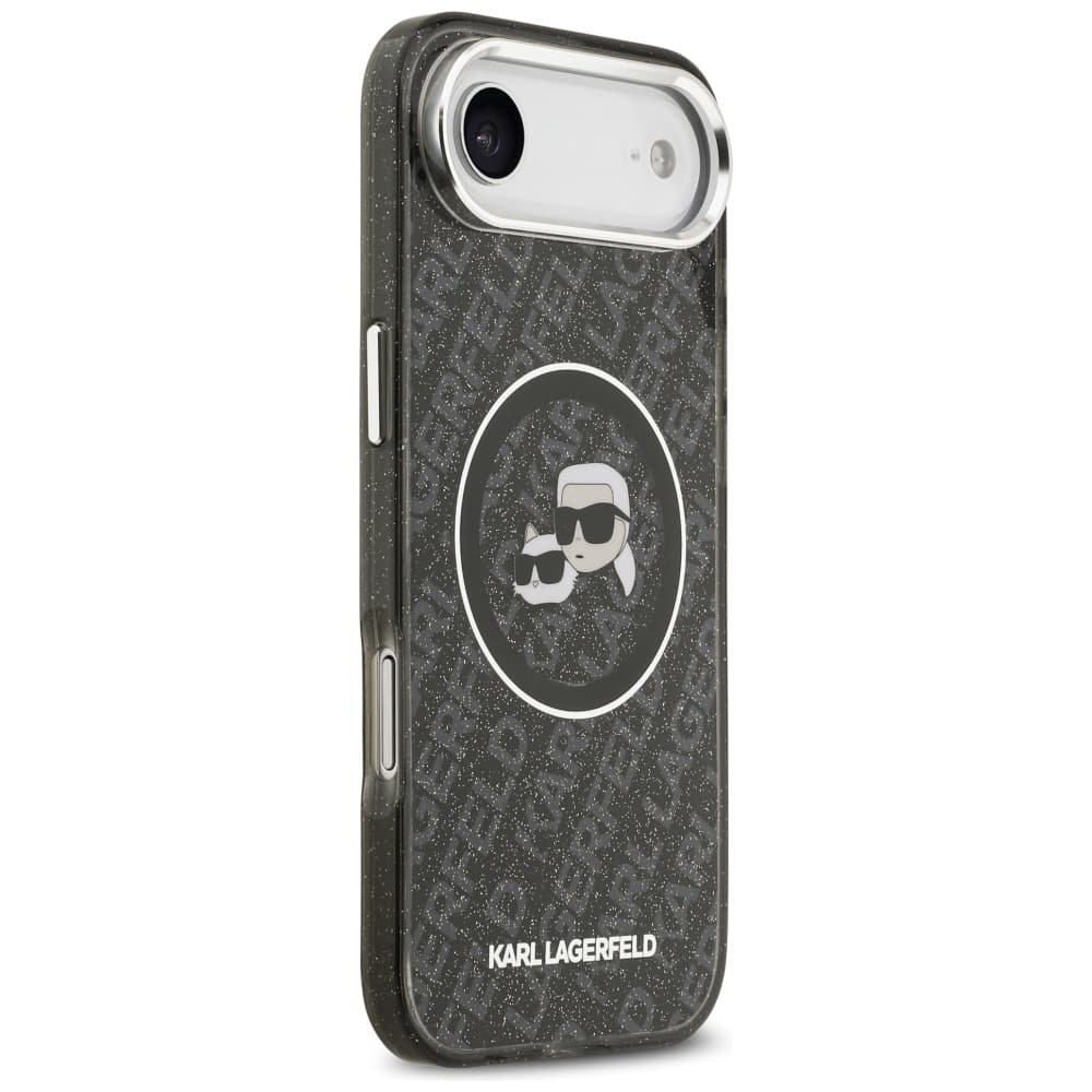 Karl Lagerfeld IML Glitter K&amp;C Heads Logo MagSafe iPhone 17 Air černá - náhled 2