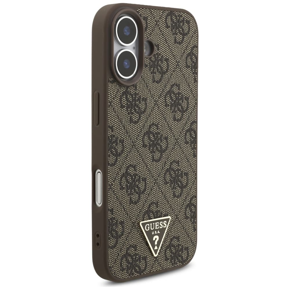 Guess Hardcase 4G Strap Triangle Logo MagSafe iPhone 17 Hnědý - náhled 2