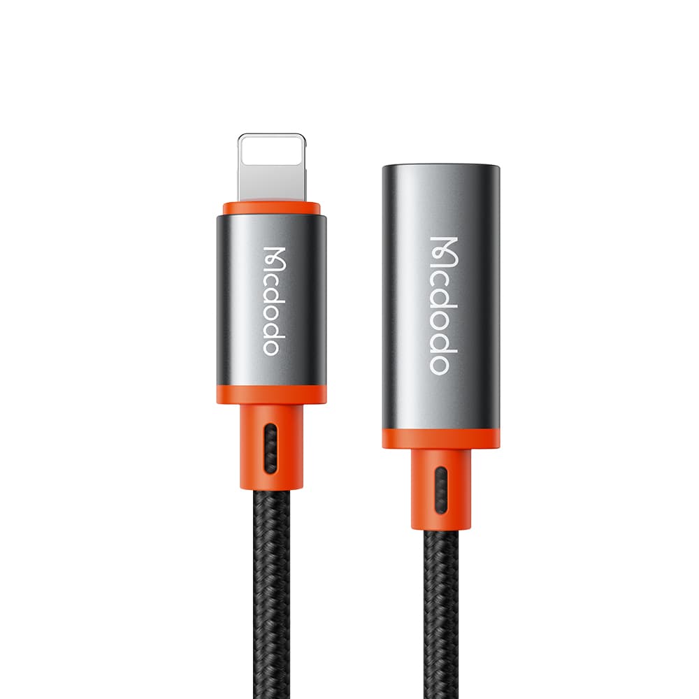 Mcdodo - OTG adaptér (CA-1440) - Type-C na Lightning, 2A, 480Mbps, audio, hliníková slitina, nylon - černá - náhled 2