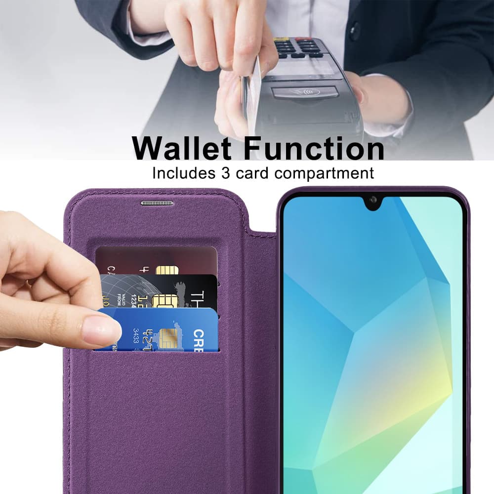 Techsuit SmartMag knížkové pouzdro Samsung Galaxy A17 5G A17 4G fialové - náhled 2
