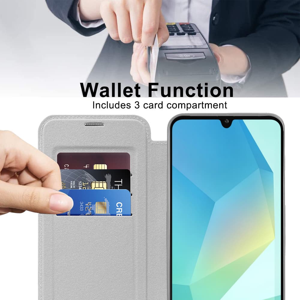 Pouzdro na knihu Techsuit SmartMag pro Samsung Galaxy A17 5G / A17 4G šedé - náhled 2