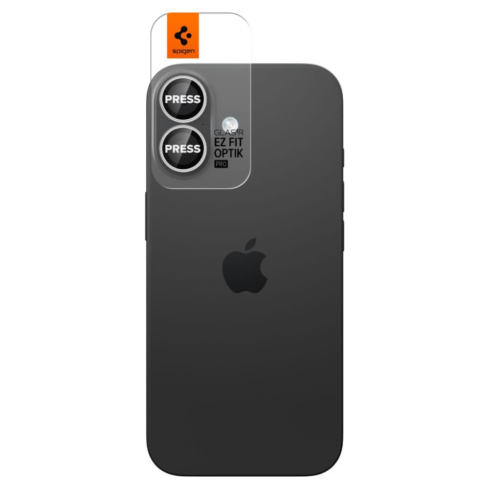 Spigen Optik.tR EZ Fit Pro sklo na kameru (2 ks) iPhone 17/16 Plus/16 stříbrná - náhled 2