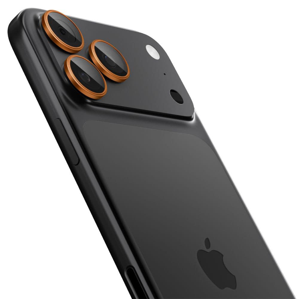 Spigen - Optik.tR EZ Fit Pro sklo fotoaparátu (2 balení) - iPhone 17 Pro/Max/16 Pro/Max/15 Pro/Max/14 Pro/Max - Orange - náhled 2