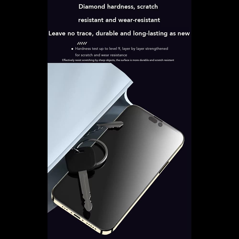 Ochranné sklo ANANK 2.5D proti otiskům pro iPhone 15 Pro černé - náhled 2