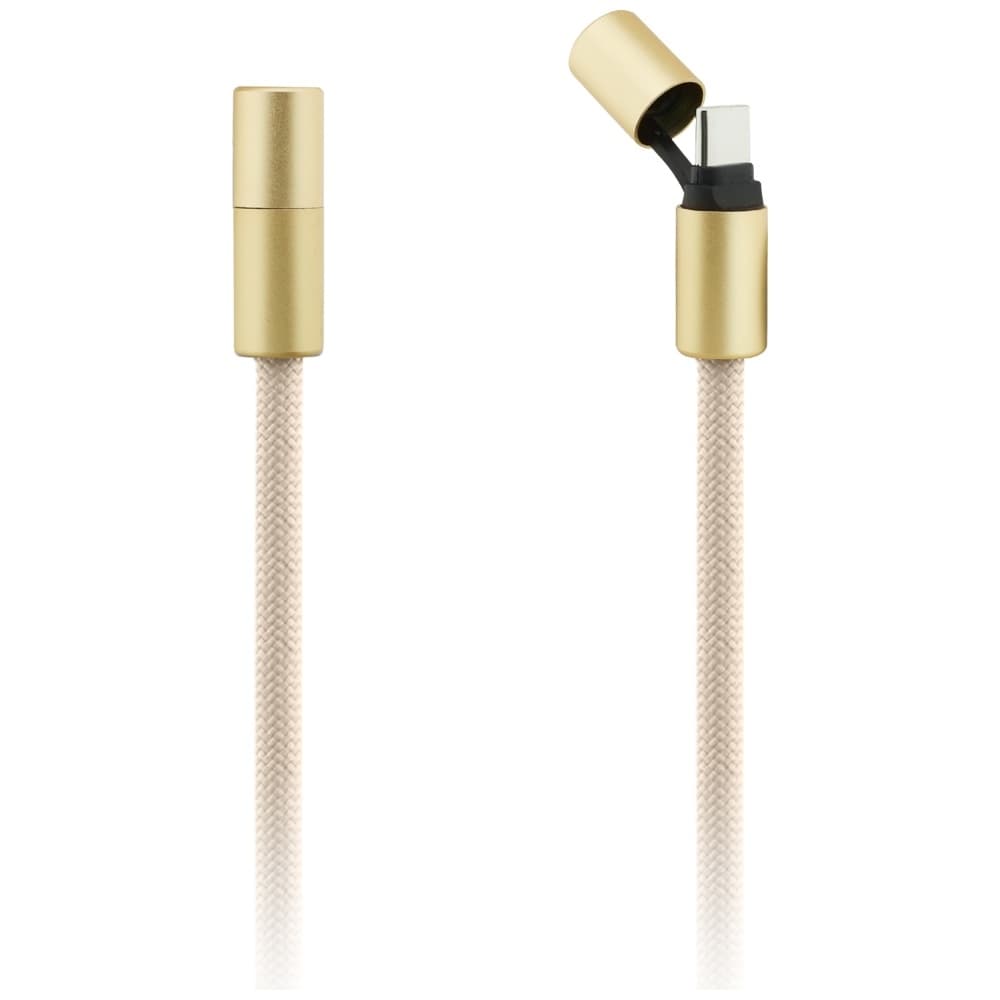 Guess Data Cable CBDY 4G Charm USB-C na USB-C Rychlé nabíjení 1.5m béžová - náhled 2