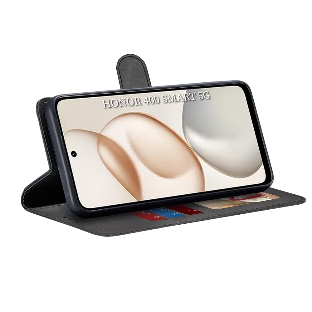 Techsuit - pouzdro diary book - Honor 400 Smart 5G / 400 Smart 4G / X7d 4G - Black - náhled 2
