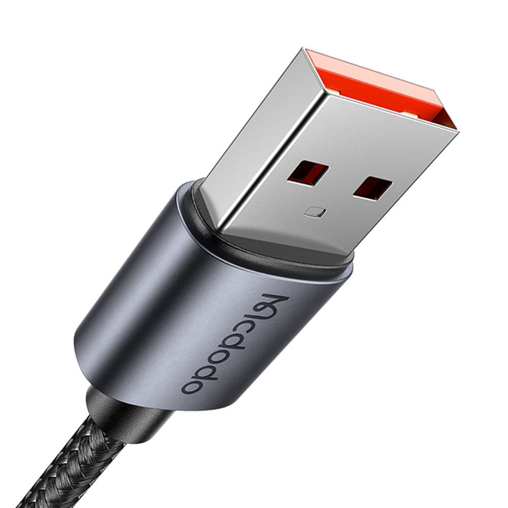 Mcdodo – datový kabel (CA-6520) – USB-A na USB-C, LED displej, 6A, 1,2m – černý - náhled 2
