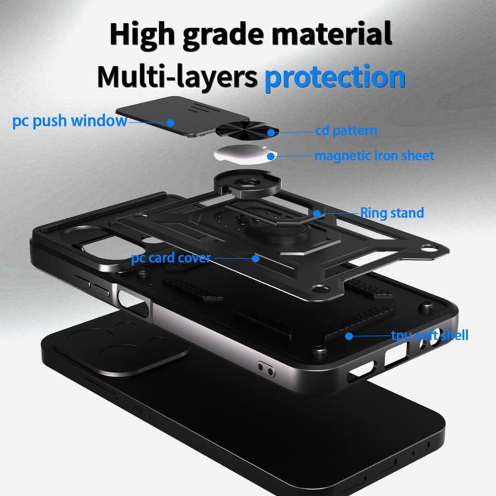 Techsuit CamShield Series pouzdro Xiaomi Redmi 15C 4G / 5G černé - náhled 2