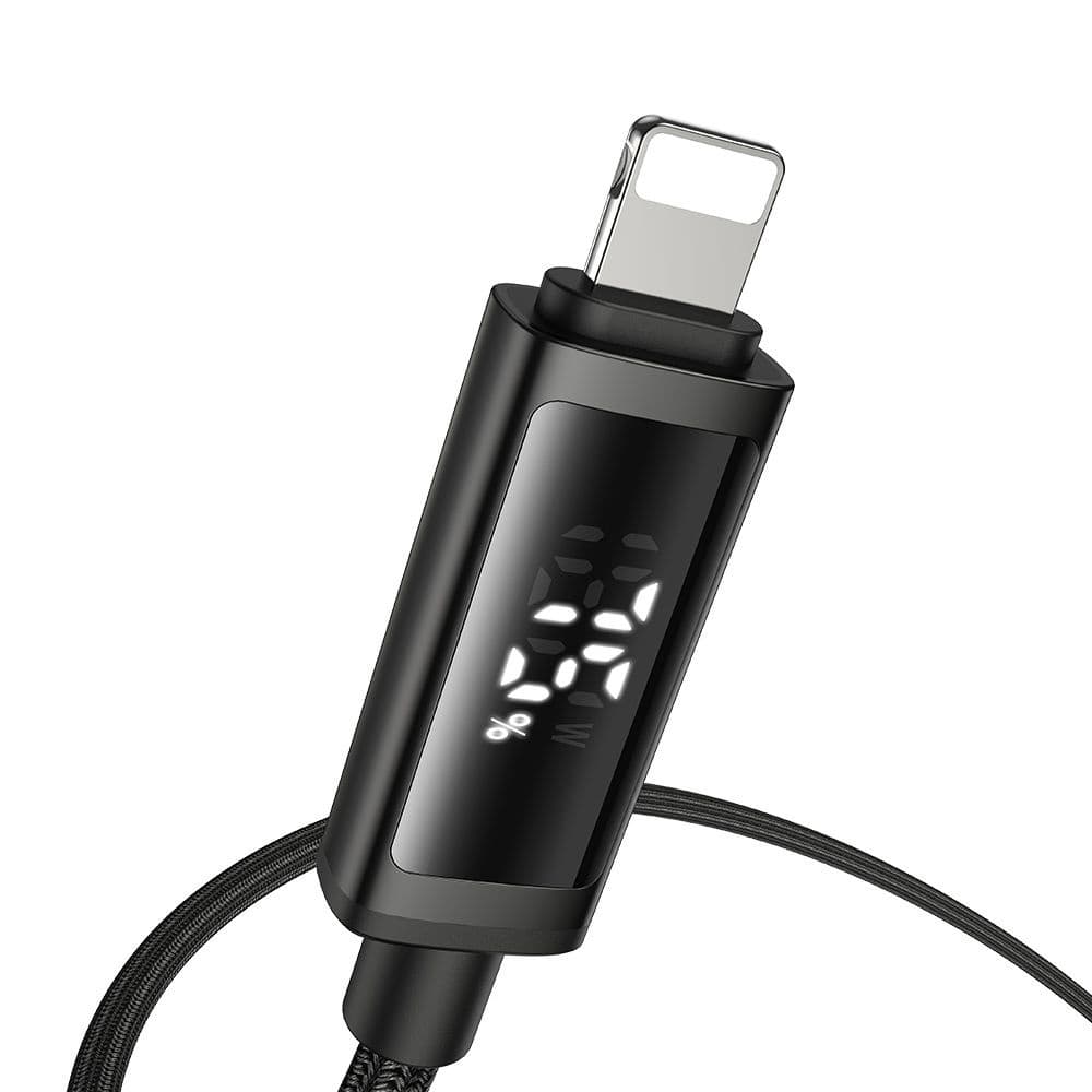 Mcdodo – datový kabel (CA-7970) – USB-A na Lightning, duální LED displej, 3A, 1,2m – černý - náhled 2