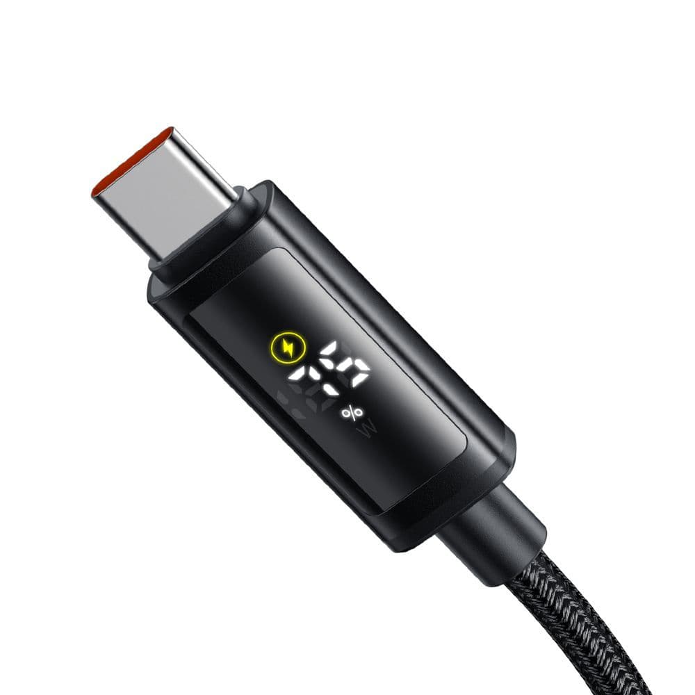 Mcdodo – datový kabel (CA-8000) – USB-C na USB-C, duální LED displej, 100W, rychlé nabíjení, 1,2m – černý - náhled 2