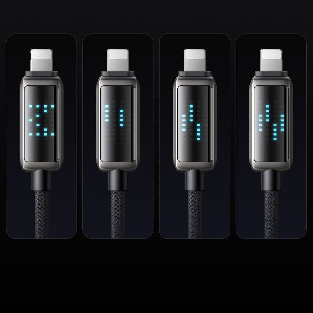 Mcdodo – datový kabel (CA-5250) – USB-A na Lightning, LED displej, 1,2m – černý - náhled 2