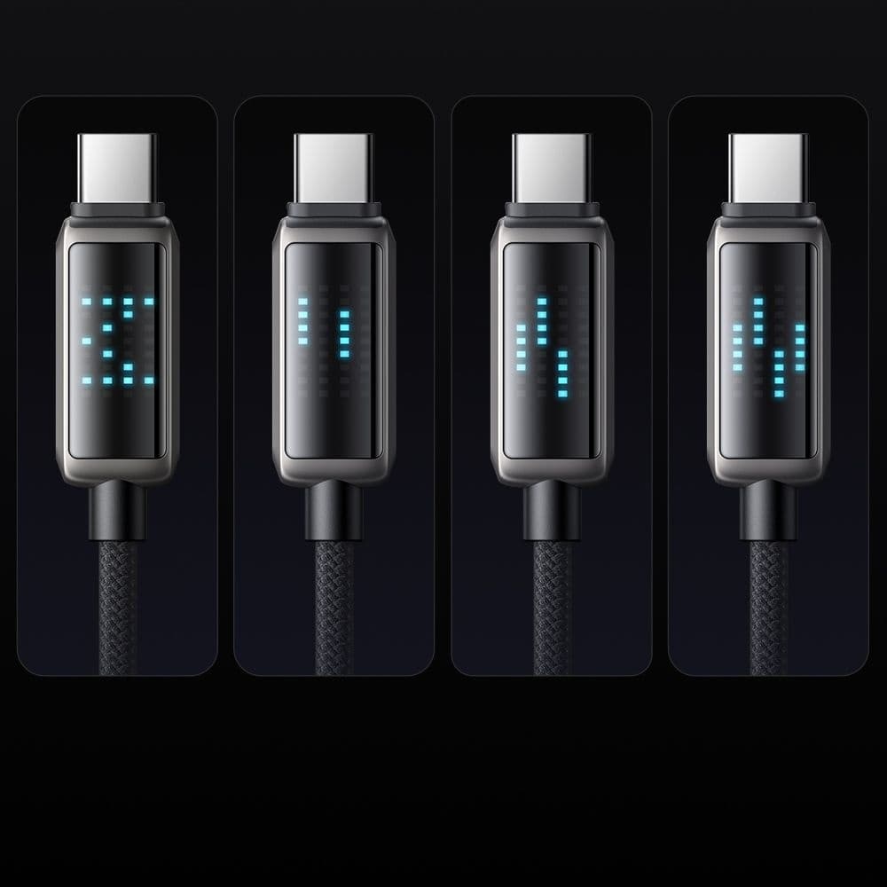 Mcdodo – datový kabel (CA-2350) – USB-C na USB-A, 6A, LED displej, 1,2m – černý - náhled 2