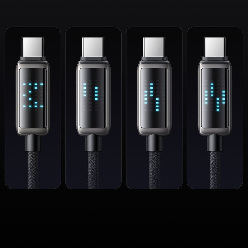 Mcdodo – datový kabel (CA-4250) – USB-C na USB-C, 100W, LED displej, rychlé nabíjení PD, 1,2m – černý - náhled 2