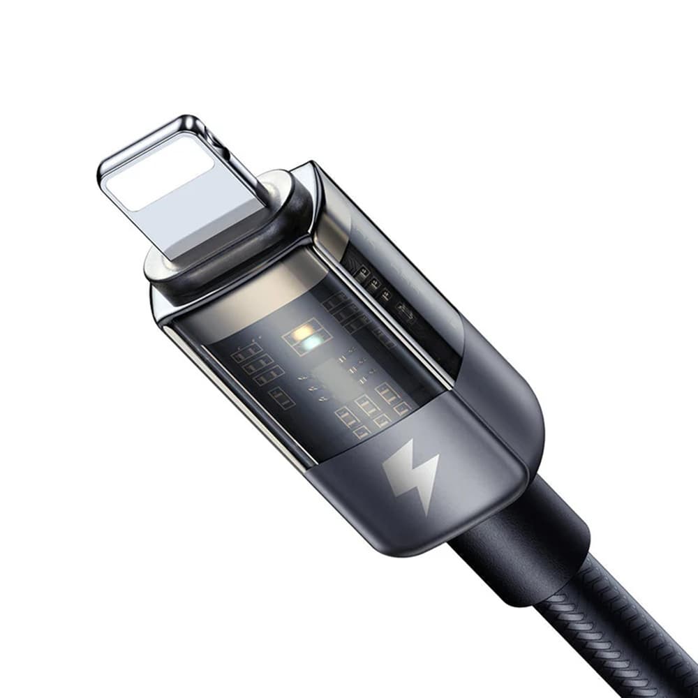Mcdodo – datový kabel (CA-3140) – USB-A na Lightning, 3A, transparentní design, automatické vypnutí, 1,2m – černý - náhled 2
