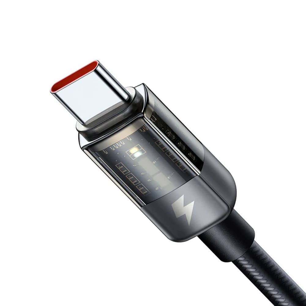 Mcdodo – datový kabel (CA-3150) – USB na Type-C, 6A, super rychlé nabíjení, transparentní design, automatické vypnutí, 1,2m – černý - náhled 2