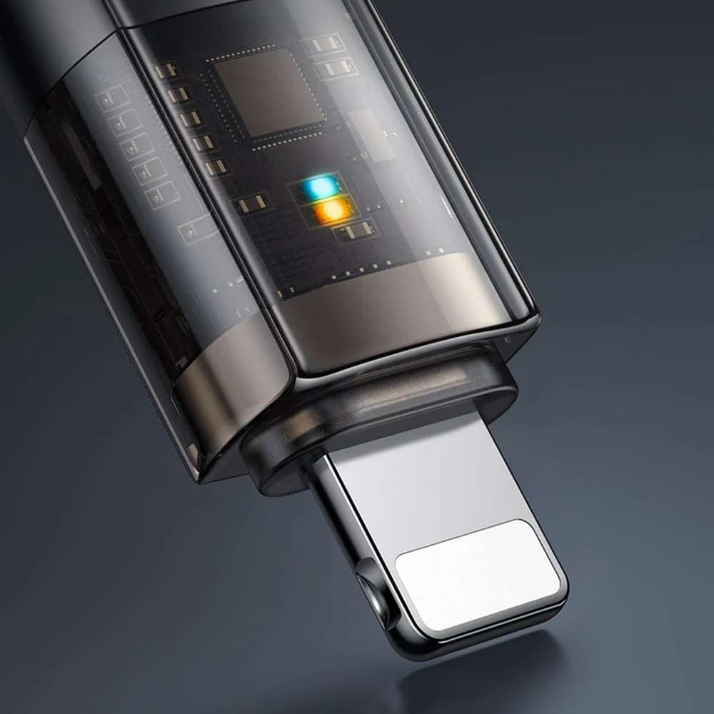 Mcdodo – datový kabel (CA-3160) – USB-C na Lightning, 36W, transparentní design, automatické vypnutí, 1,2m – černý - náhled 2