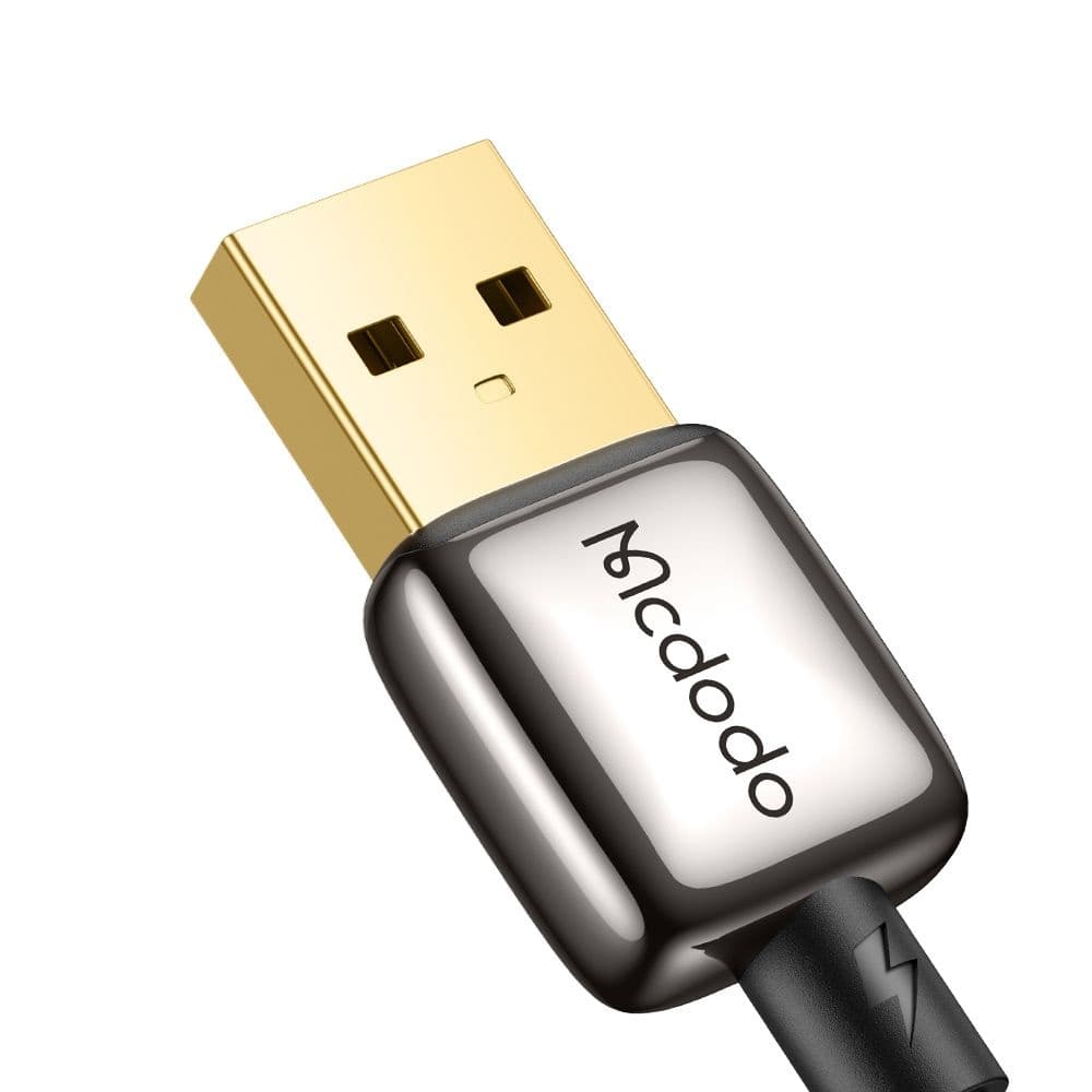 Mcdodo – datový kabel (CA-6650) – s dýchacím světlem LED displej, USB-C na USB-A, automatické vypnutí, 6A, 1,2m – černý - náhled 2