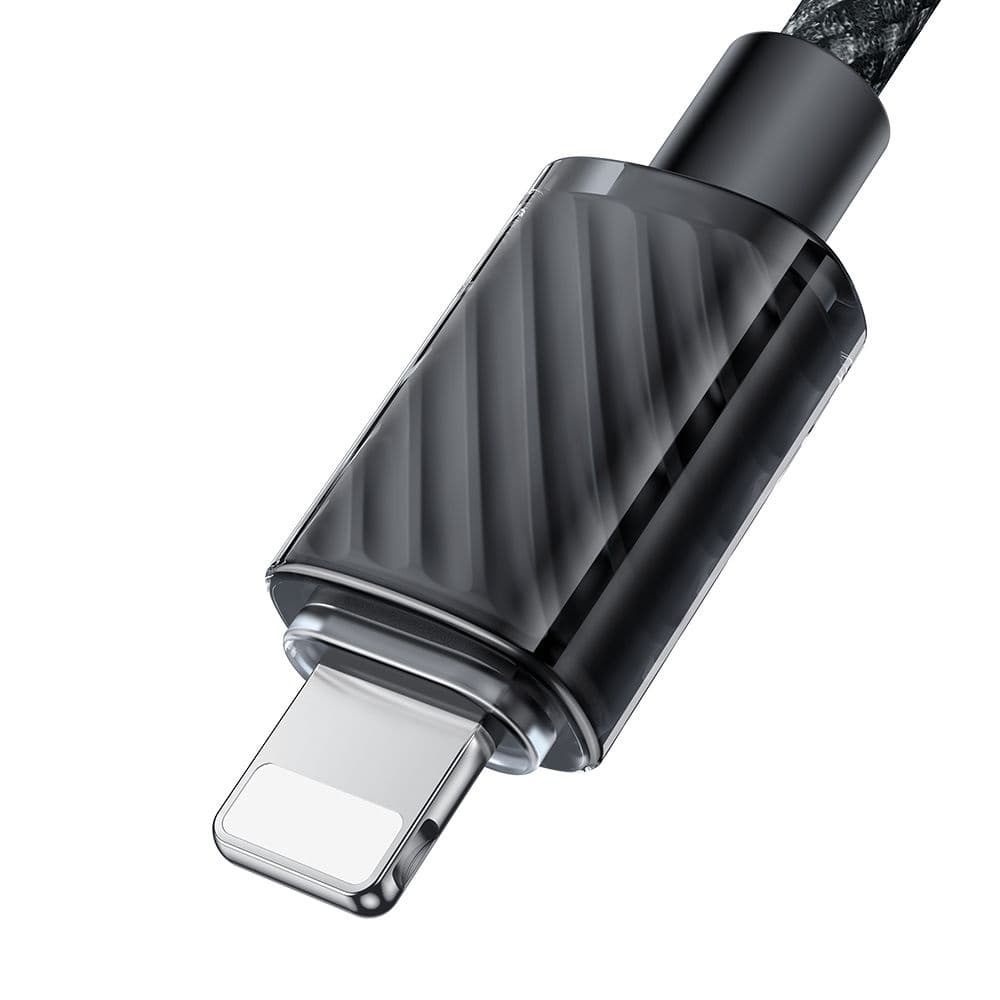 Mcdodo – datový kabel (CA-3640) – USB na Lightning, transparentní design, 3A, 1,2m – černý - náhled 2