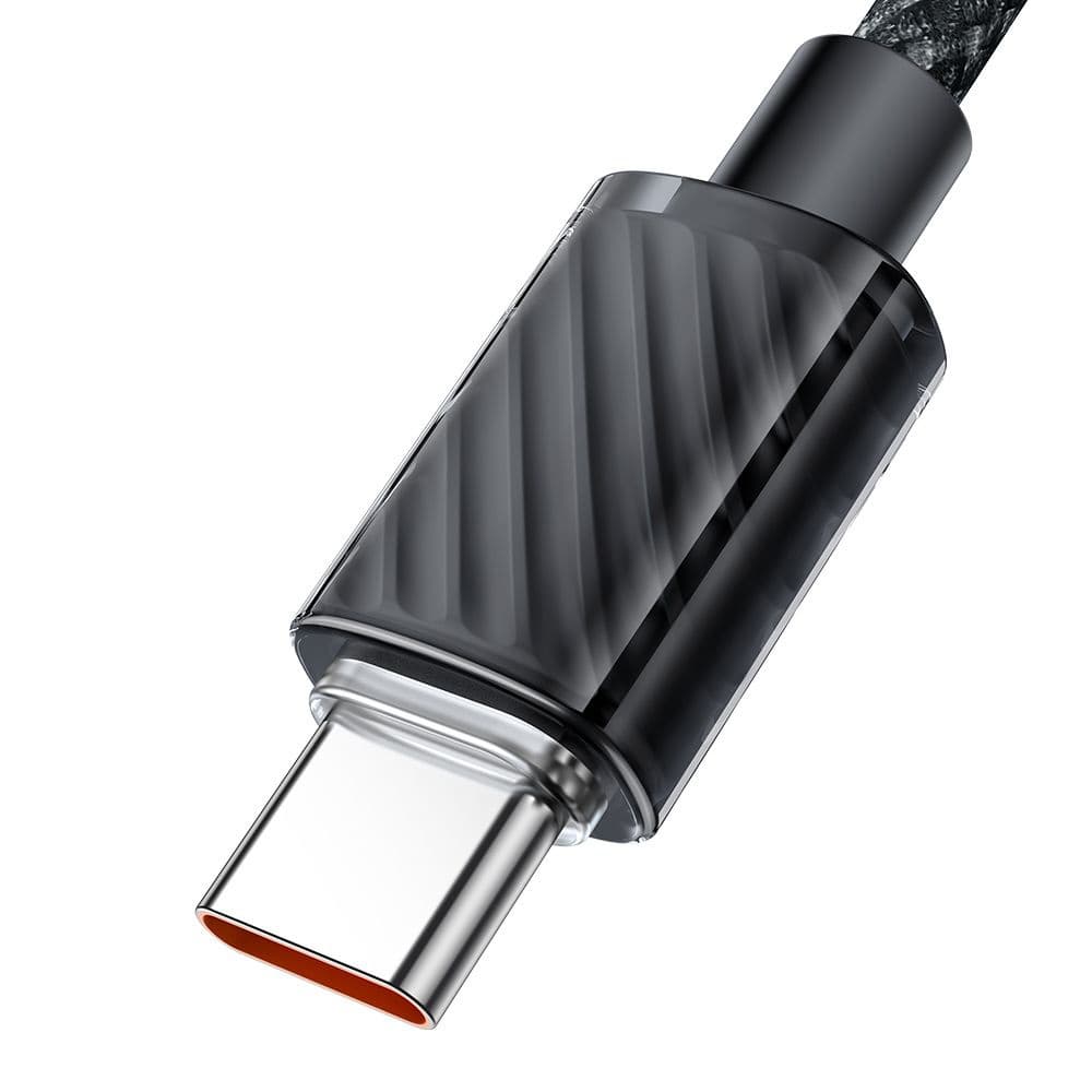 Mcdodo – datový kabel (CA-3650) – Type-C na USB-A, transparentní design, 100W, 1,2m – černý - náhled 2