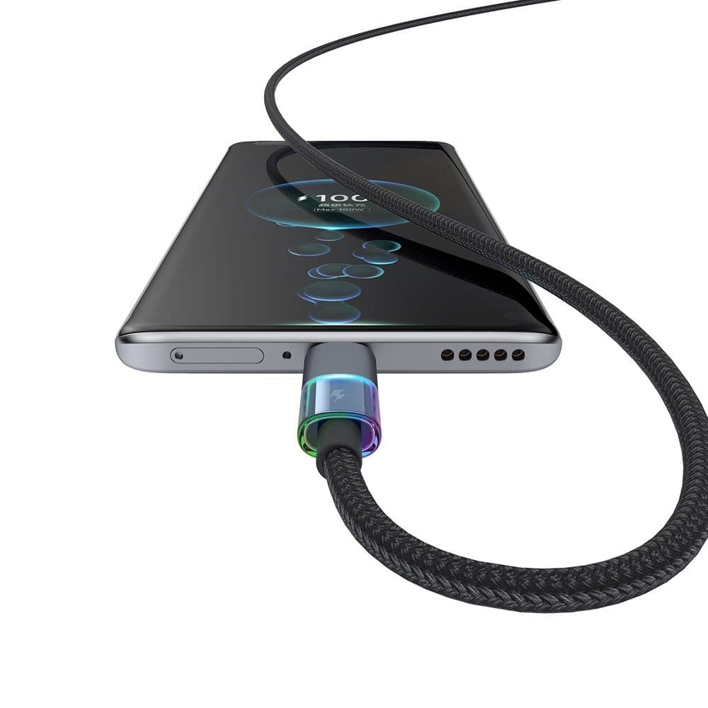 Mcdodo – datový kabel (CA-8180) – se 7 barevnými světly, USB-A na USB-C, 6A, 1,2m – černý - náhled 2