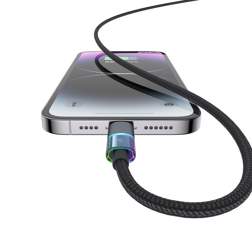 Mcdodo – datový kabel (CA-8190) – se 7 barevnými světly, USB-C na Lightning, 36W, 3A, 1,2m – černý - náhled 2