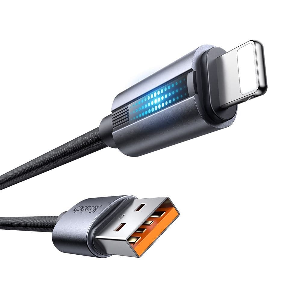 Mcdodo – datový kabel (CA-5660) – s dýchacím světlem, USB-A na Lightning, 3A, 1,2m – černý - náhled 2