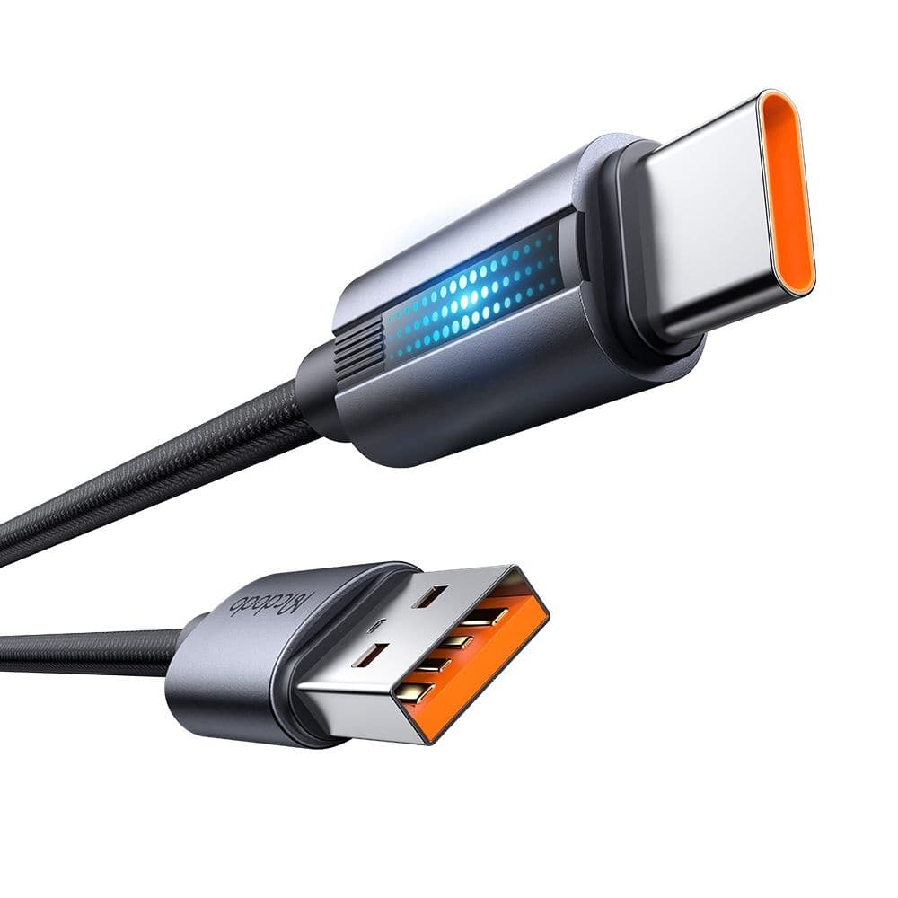 Mcdodo – datový kabel (CA-5180) – s dýchacím světlem, USB-A na USB-C, 100W, 6A, 1,2m – černý - náhled 2
