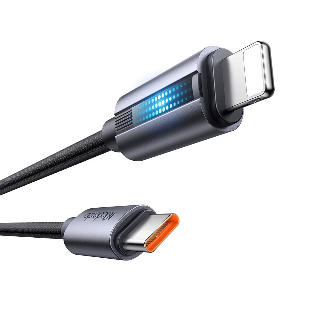 Mcdodo – datový kabel (CA-5710) – s dýchacím světlem, USB-C na Lightning, 36W, 3A, 1,2m – černý - náhled 2