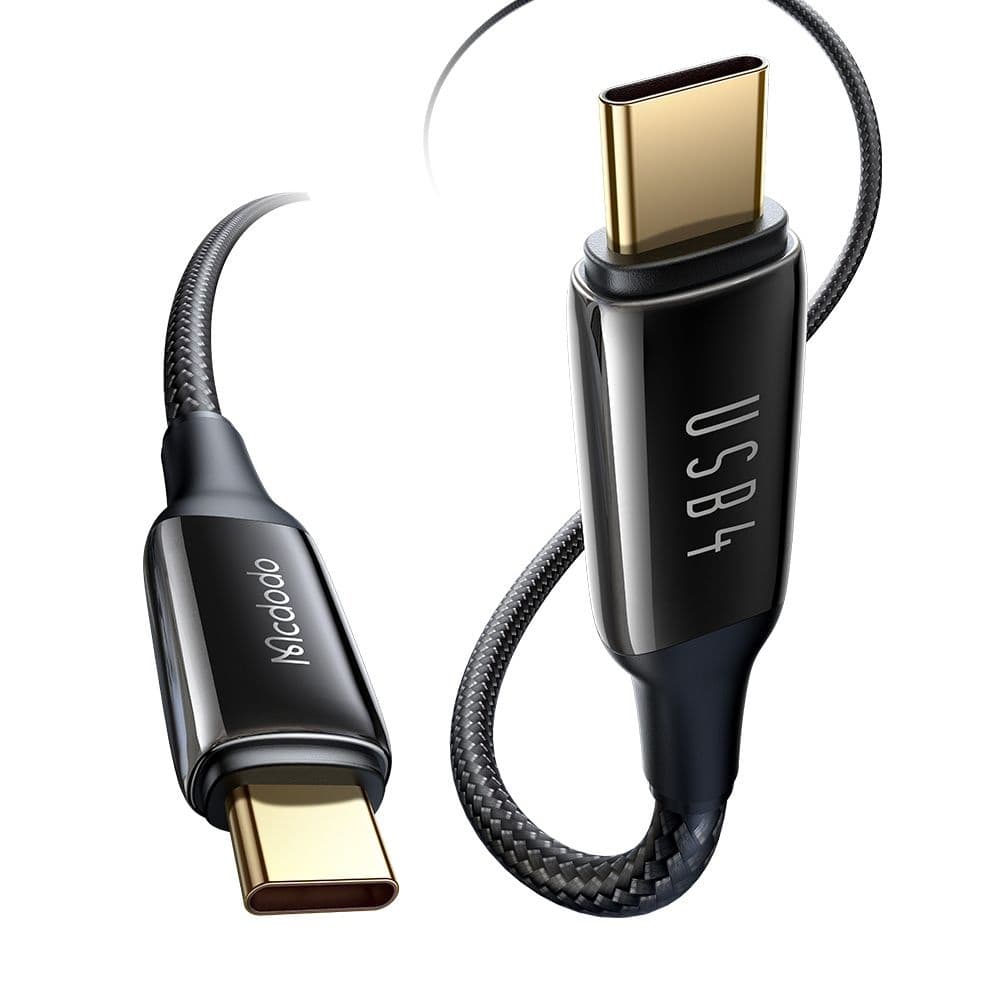 Mcdodo – datový kabel (CA-2990) – Type-C na Type-C, 240W, Thunderbolt 3, 40Gb/s, 8K Ultra HD, 1,2m – černý - náhled 2