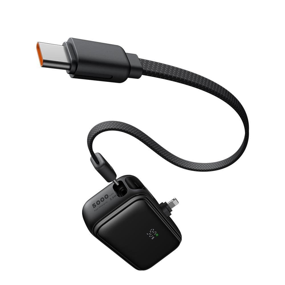 Mcdodo Power Bank FreeKit Series MC-7800 s kabelem Lightning 5000mAh 22.5W černá - náhled 2