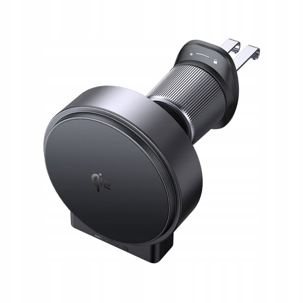 Mcdodo - držák do auta s bezdrátovým nabíjením (CH-0090) - do mřížky ventilace, 15W, Qi2, vestavěný zatahovací kabel - černý - náhled 2